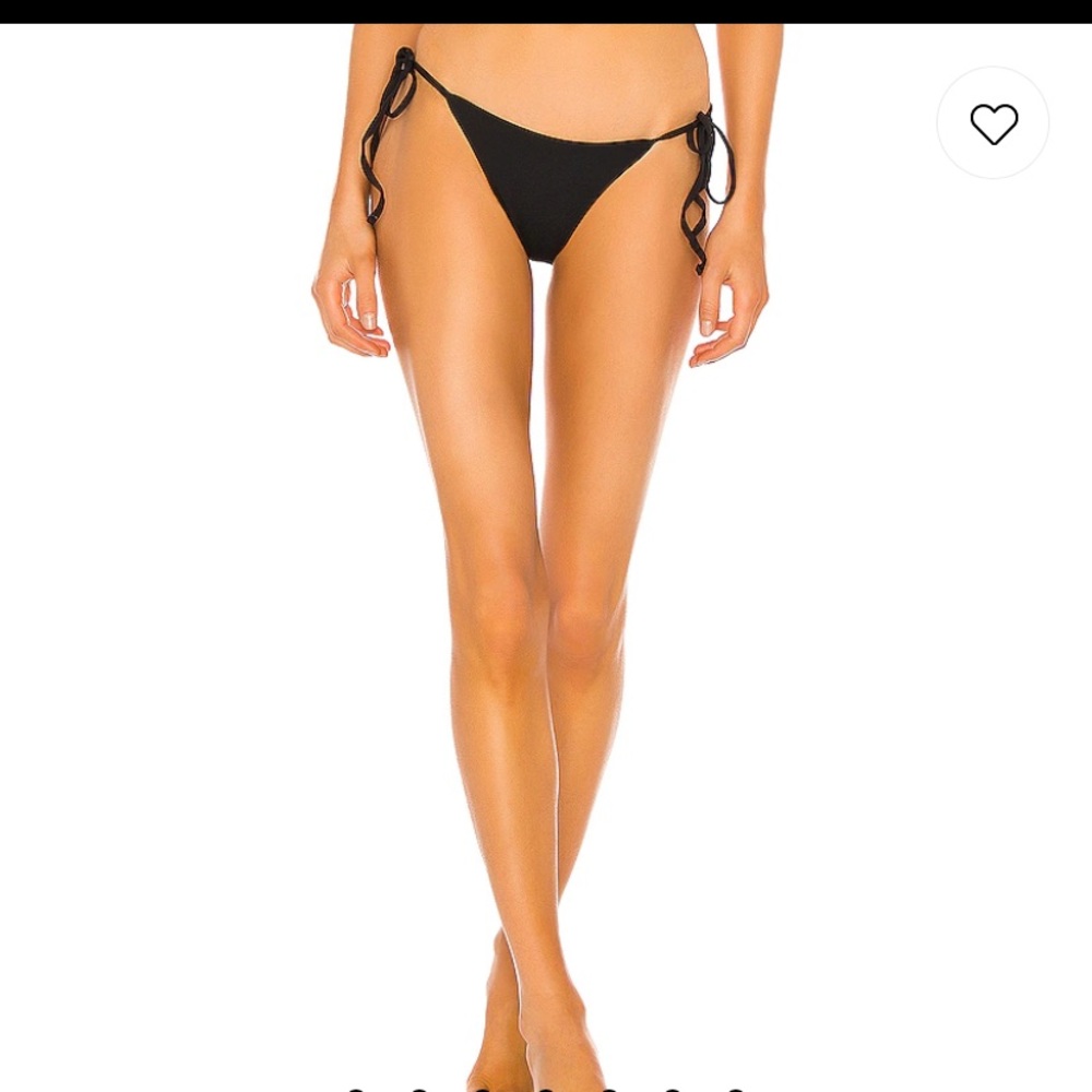 Eberjey Solid Black SO Sadie String Bikini Bottom